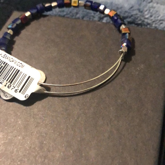 NWT Alex and Ani Dazzle Beaded Bracelet Royal Blue - Picture 4 of 4